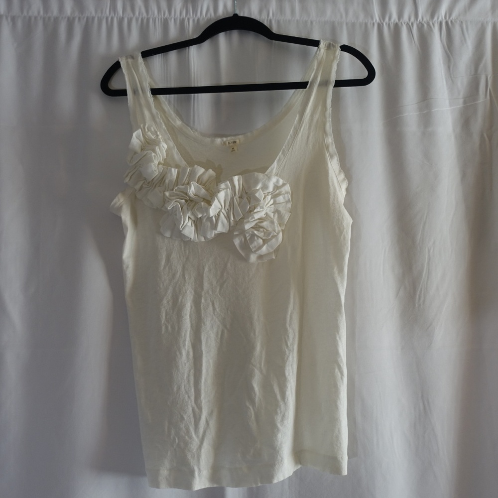 J Crew tank with Ruffle Detail